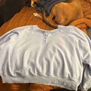 Old Navy Soft Blue Henley Top